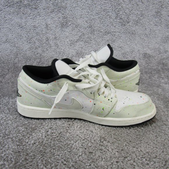 Jordan 1 Low Mens Size 11 Sneakers Brushstroke Sneakers Gray Splatter Shoes main image 5